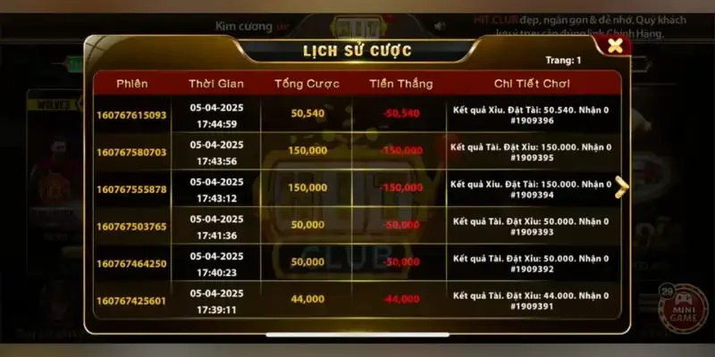 Thực hiện thao tác nạp vốn chơi Tài Xỉu